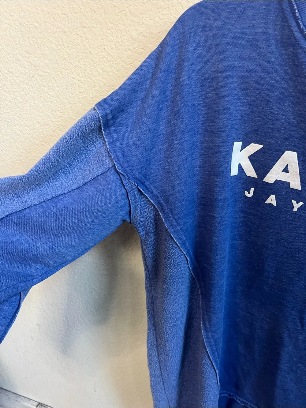 Pressbox Blue Kansas Jayhawks Crewneck Sweatshirt - Size M